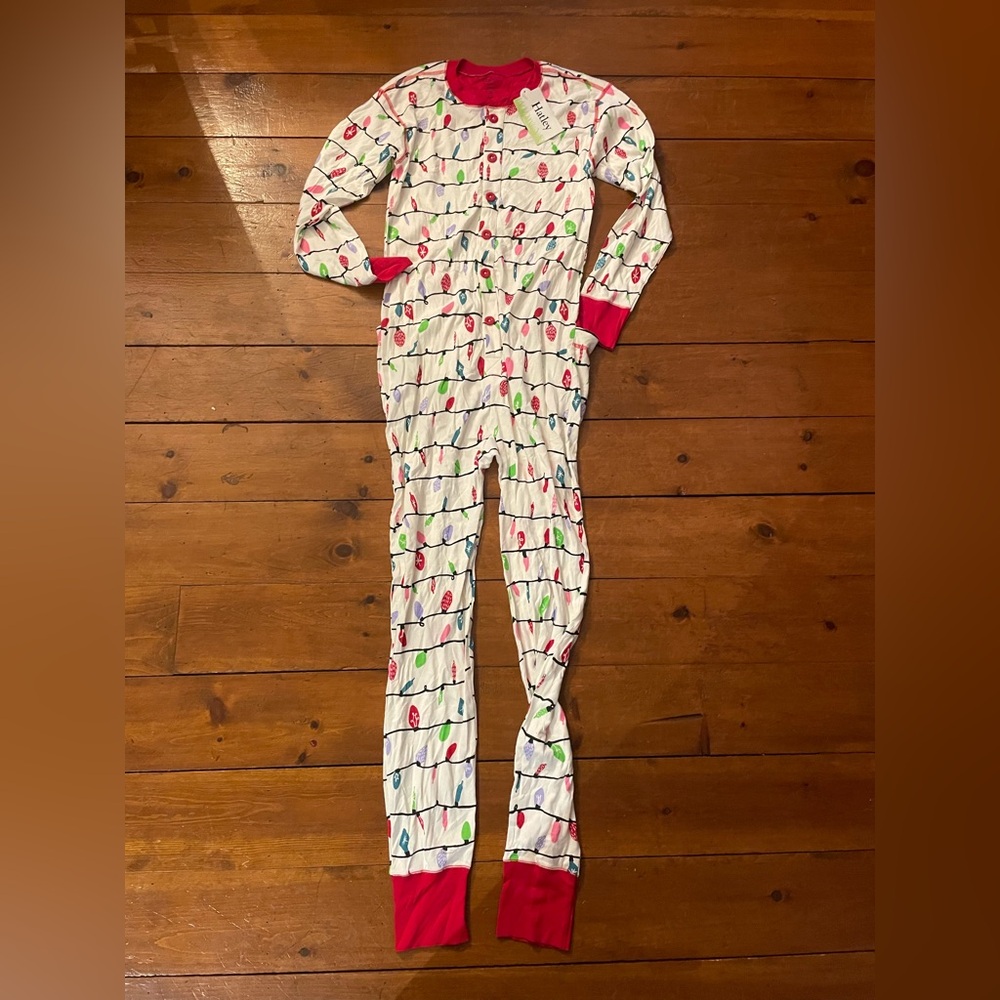 New Adult Holiday Lights Christmas Onesie Union Suit by Hatley - Picture 3 of 9